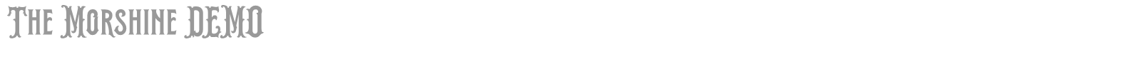 The Morshine font preview